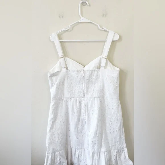 New Lilly Pulitzer Rocko Eyelet Romper Resort White Tropical Leaf Eyelet Size 14 - Picture 7 of 12